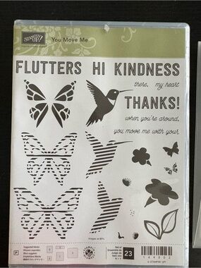 Stampin' UP “YOU MOVE ME” 144002 Retired Stamp Set + Thinlits Dies Hummingbird